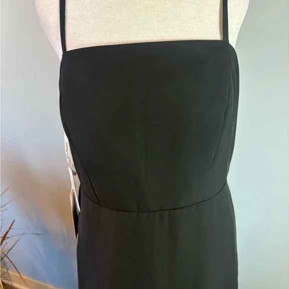JJ’s House Black Formal Maxi Dress Size 12 NWT Adjustable Straps - Picture 2 of 16